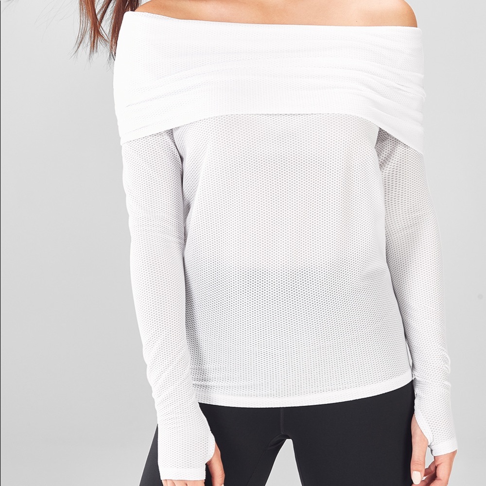 Fabletics Annabelle Long Sleeve Top Off Shoulder